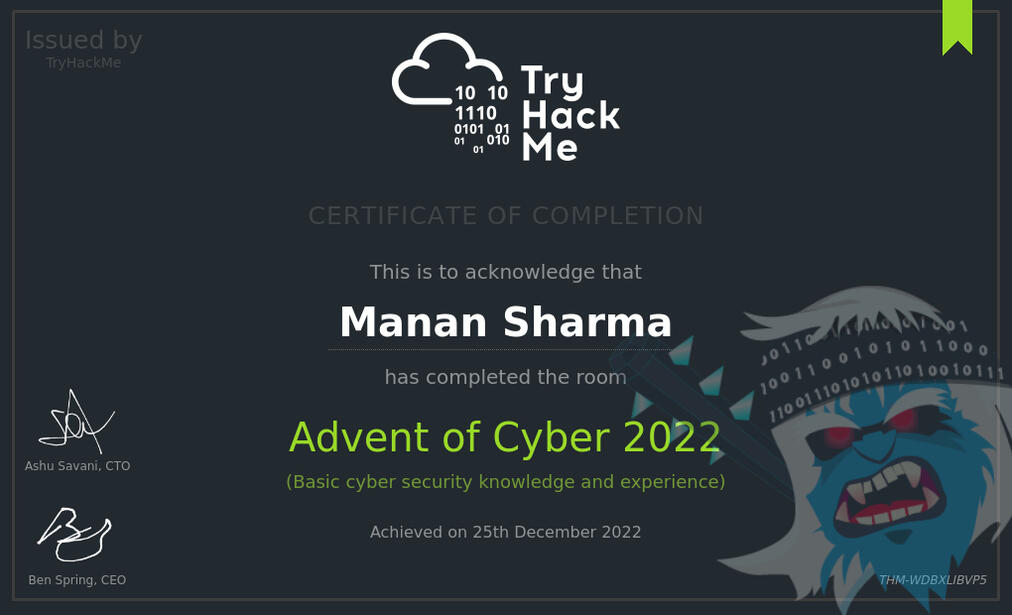 Advent of Cyber 2022
